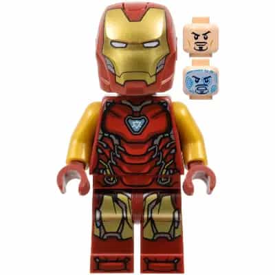 Iron Man - Mark 85 Armor, Large Helmet Visor, Thick Red Markings on Torso
