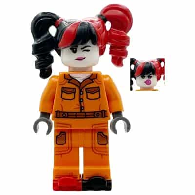 Harley Quinn - Prison Jumpsuit, Side Pockets, Pigtails, Roller Skates
