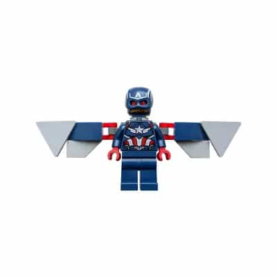 Captain America (Sam Wilson) - Dark Blue Suit, Dark Blue Plain Legs, Backpack and Wings