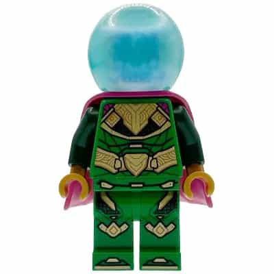 Mysterio - White Skull Head, Satin Trans-Light Blue Helmet, Rubber Cape