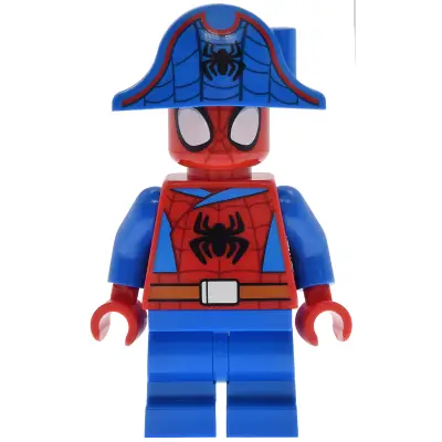 Spider-Man (Peter 'Spidey' Parker) - Medium Legs, Black Spider Logo, Dark Orange Belt, Pirate Hat