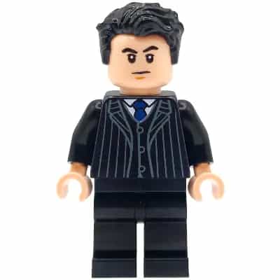 Bruce Wayne - Black Suit with Dark Blue Tie