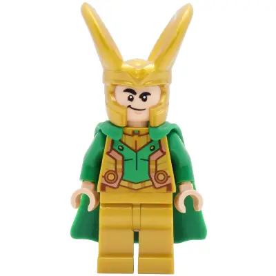 Loki - Pearl Gold Armor, Flexible Rubber Cape