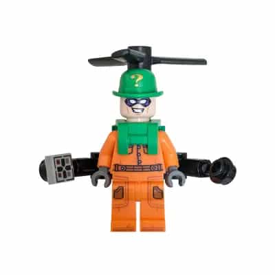 The Riddler - Orange Prison Jumpsuit, Side Pockets, Helicopter Backpack