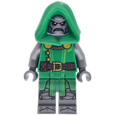 Dr. Doom - Green Hood, Flat Silver Arms and Legs