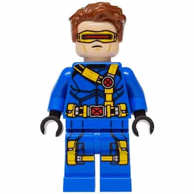 Cyclops - Blue Outfit, Bright Light Orange Belts, Printed Legs