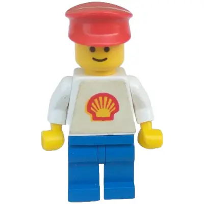 Shell - Classic - Blue Legs, Red Hat (Torso with Trapezoid Sticker)