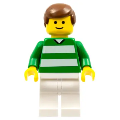 Soccer Player - Green and White Team with Number 2 on Back
