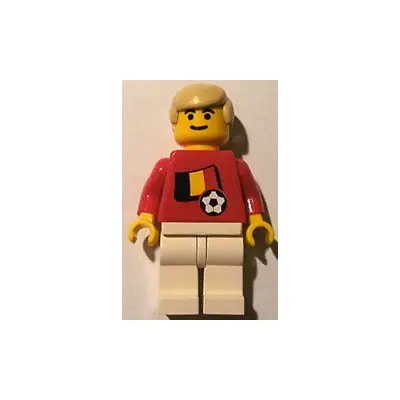 Soccer Player - Belgian Player 2, Belgian Flag Torso Sticker on Front, Black Number Sticker on Back (specify number in listing)