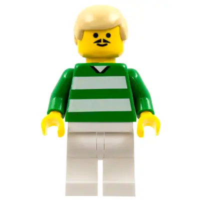 Soccer Player - Green and White Team with Number 9 on Back