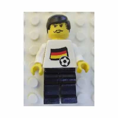 Soccer Player - German Player 3, German Flag Torso Sticker on Front, Black Number Sticker on Back (specify number in listing)