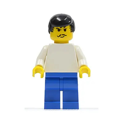 Soccer Player White/Blue Team Player 3