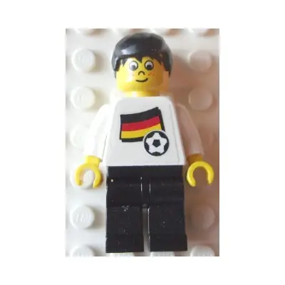 Soccer Player - German Player 5, German Flag Torso Sticker on Front, Black Number Sticker on Back (specify number in listing)