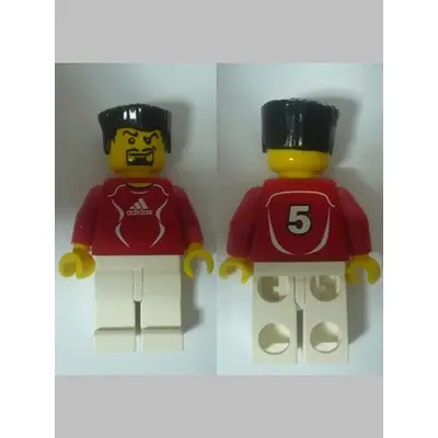 Soccer Player Red - Adidas Logo, Red and White Torso Stickers (#5)