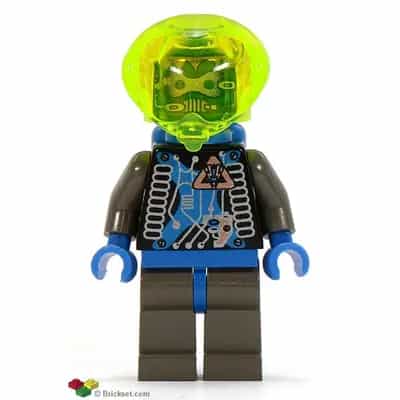 Insectoids Zotaxian Alien - Male, Gray and Blue with Silver Circuits and Hoses (Lieutenant Maverick)