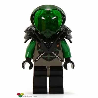 Insectoids Zotaxian Alien - Male, Gray and Green with Green Circuits and Silver Hoses, with Black Armor (Danny Longlegs / Corporal Steel)