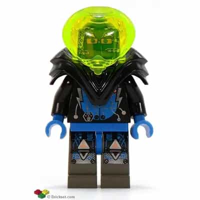 Insectoids Zotaxian Alien - Male, Black and Blue with Silver Circuits, with Armor (Captain Wizer / Captain Zec)