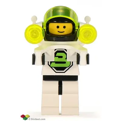 Blacktron 2 with Jet Pack and Trans-Neon Green Lights