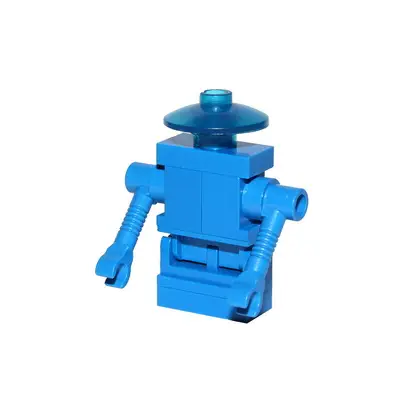 Classic Space Droid - Hinge Base, Blue with Trans-Blue Dish