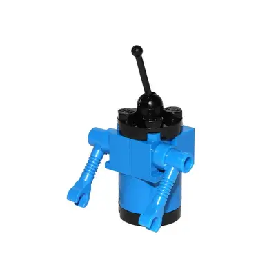 Classic Space Droid - Round Plate Base, Blue and Black