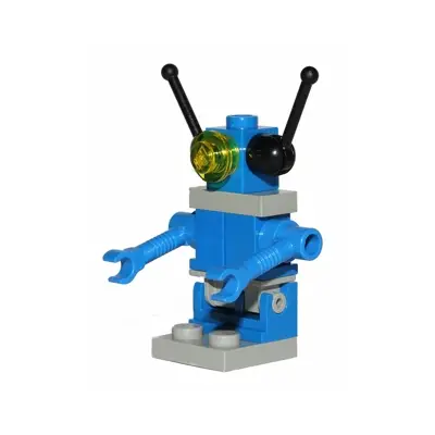 Classic Space Droid - Plate Base, Blue and Light Gray with Trans-Yellow Eye and Black Antennas