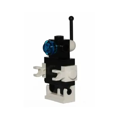 Futuron Droid, Black with White Base, Arms, and Antenna Base