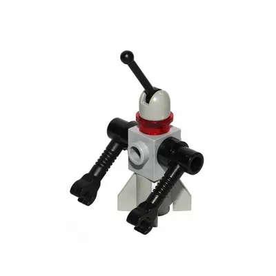Classic Space Droid - Rocket Base, Light Gray and Black with Trans-Red Eye