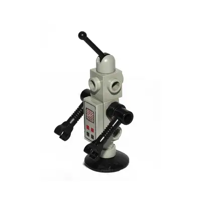 Classic Space Droid - Dish Base, Light Gray and Black with Control Panel
