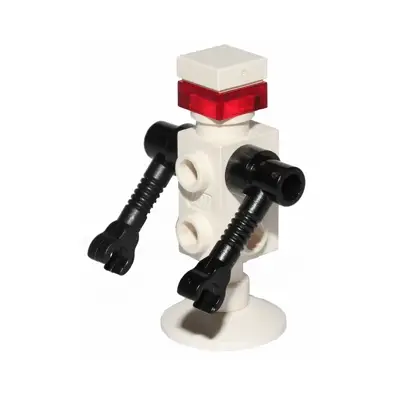 Futuron Droid, White with Black Arms, Trans Red Eye