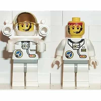 Space Port - Astronaut C1, White Legs with Light Gray Hips, Rocket Pack