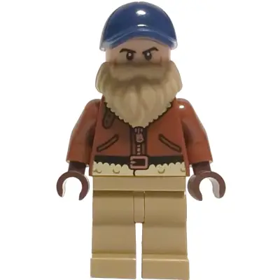 Chief Jim Hopper - Reddish Brown Coat, Dark Blue Cap, Dark Tan Beard