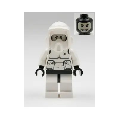 Imperial Scout Trooper - Printed Black Head, Dark Bluish Gray Torso Print