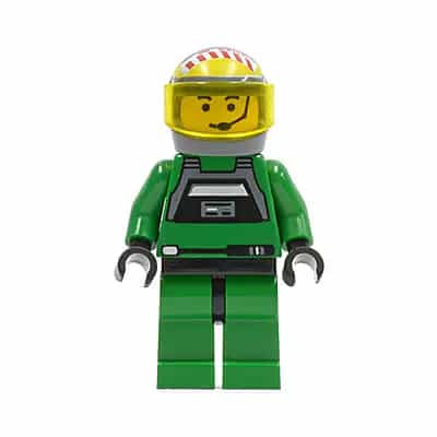 Rebel Pilot A-wing - Yellow Head, Trans-Yellow Visor, Green Jumpsuit