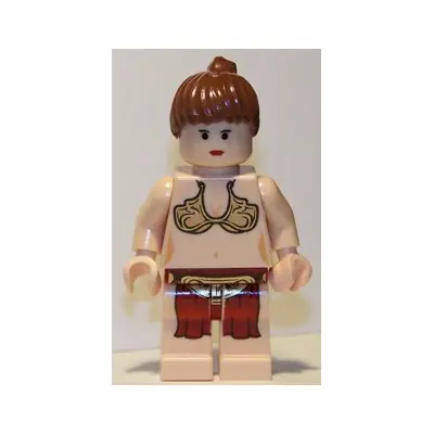 Princess Leia - Jabba Slave Outfit, Reddish Brown Ponytail