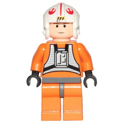 Luke Skywalker - Pilot Suit, Simple Torso and Helmet, Light Nougat Head