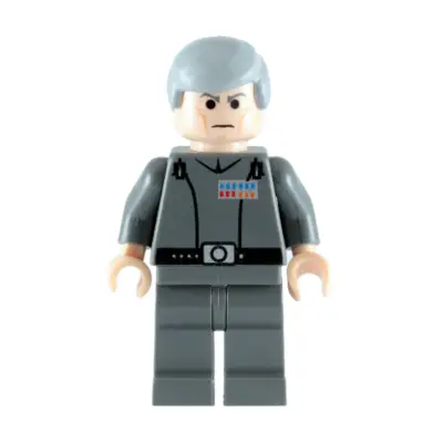 Grand Moff Wilhuff Tarkin - Dark Bluish Gray Uniform, Smooth Hair