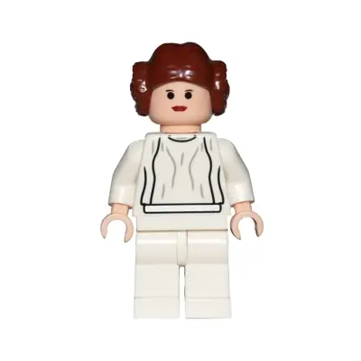 Princess Leia - White Dress, Simple Belt, Large Eyes