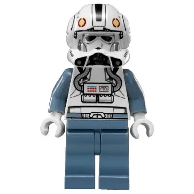 Clone Trooper V-wing Pilot (Phase 2) - Sand Blue Arms and Legs, White Head