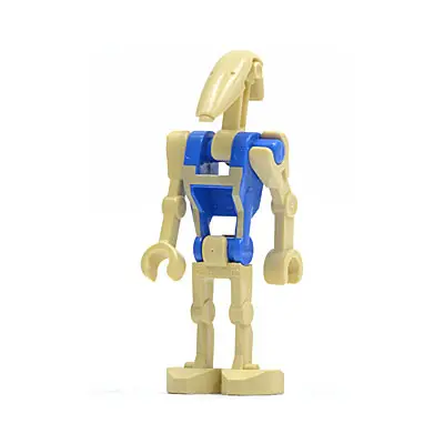 Battle Droid Pilot - Blue Torso with Tan Insignia, Angled Arm and Straight Arm