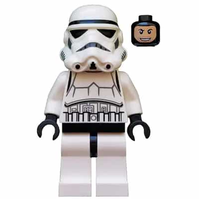 Imperial Stormtrooper - Printed Black Head, Dotted Mouth Helmet, Detailed Armor