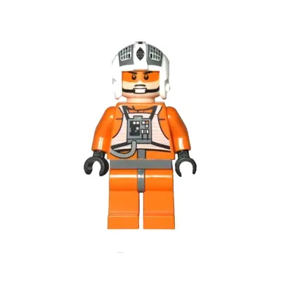 Rebel Pilot Y-wing (Jon 'Dutch' Vander, Gold Leader) - Light Nougat Head with Visor and Chin Strap