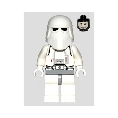 Snowtrooper, Light Bluish Gray Hips, White Hands, Printed Head