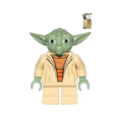 Yoda - Clone Wars, White Hair, Torso with Back Print