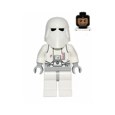 Snowtrooper, Light Bluish Gray Hips, Light Bluish Gray Hands, Printed Head, Torso Back Printing