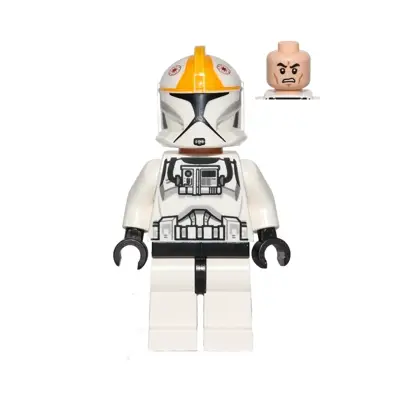 Clone Trooper Pilot (Phase 1) - Bright Light Orange Markings, Scowl
