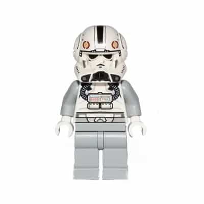 Clone Trooper V-wing Pilot (Phase 2) - Light Bluish Gray Arms and Legs, White Head