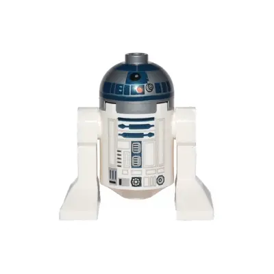 Astromech Droid, R2-D2 - Flat Silver Head, Red Dots and Small Receptor