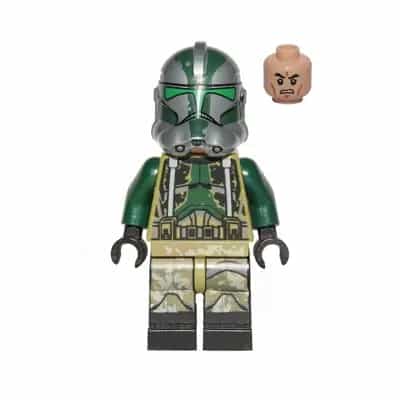 Clone Trooper Commander Gree, 41st Elite Corps (Phase 2) - Kashyyyk Camouflage, Scowl