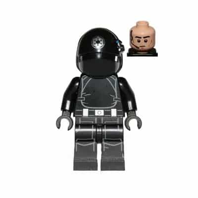 Imperial Gunner - Helmet with Silver Imperial Logo, Light Nougat Head, Closed Mouth