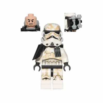 Sandtrooper - Black Pauldron, Ammo Pouch, Dirt Stains, Survival Backpack
